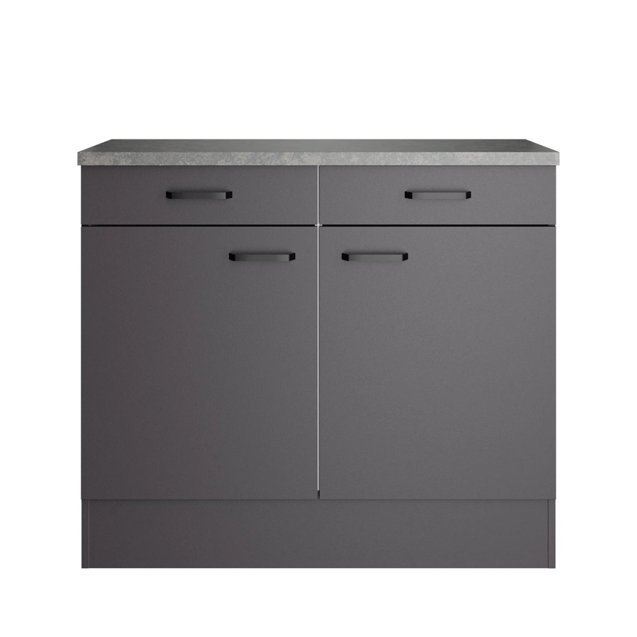 OPTIFIT Unterschrank Kiel420 für die Küche, Anthrazit Matt, B/T/H: 100 x 50 x 88 cm - Bild 2