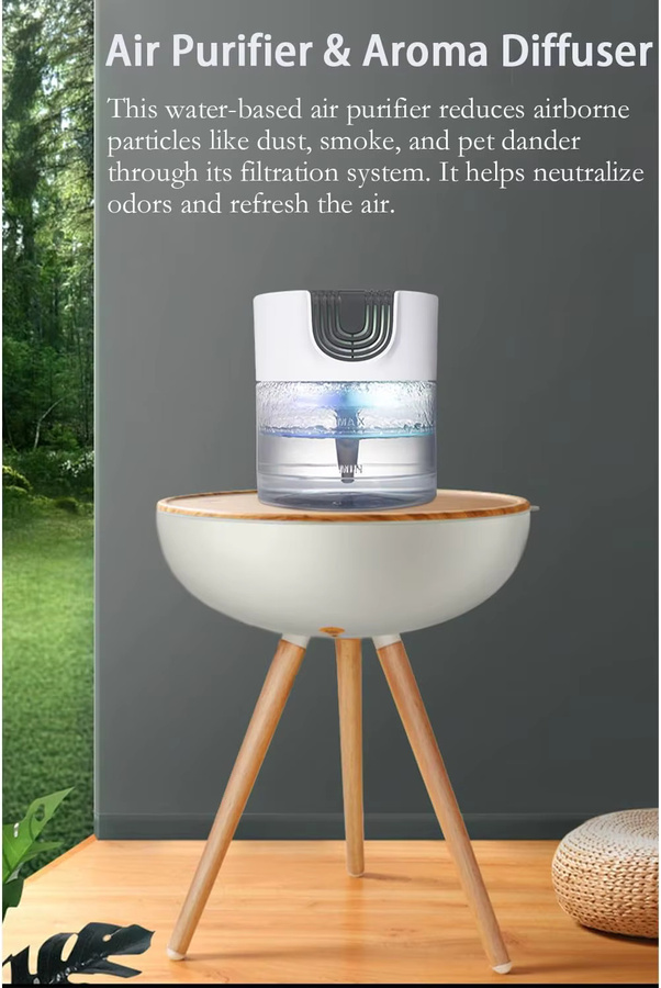 Ofenlai Aroma Diffuser Luftreiniger und Luftbefeuchter auf Wasserbasis in Grau und Weiß mit Duftfach - Bild 4