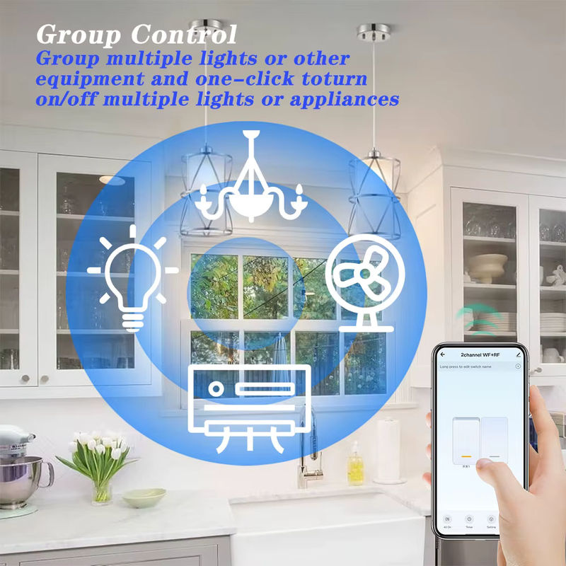 Tuya WiFi RF Schalter mit 2 Kanälen und Trockenkontakt Relais für DC 12V 24V, drahtlose Fernbedienung mit 50m Reichweite, kompatibel mit Google Assistant und Alexa - Bild 3