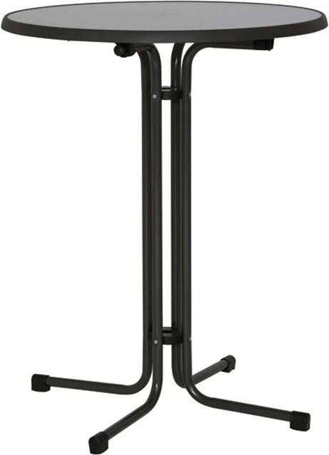 Mfg Klapptisch Sevelit Stehtisch rund in Grau matt aus pulverbeschichtetem Stahl Durchmesser: 85 cm - Bild 1