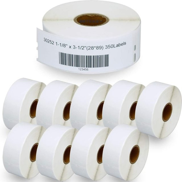 Adressetiketten kompatibel mit DYMO 30252 und LabelWriter 450 4XL 350, weiß, abnehmbar - Bild 1