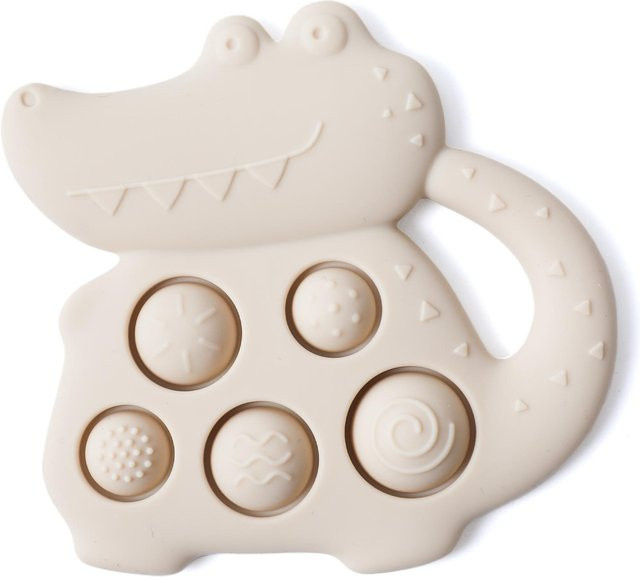 Binchi Outdoor Product Silikon Baby Beißspielzeug in Beige als sensorisches Zahngelenk-Spielzeug für Babys ab 0 Jahren - Bild 1