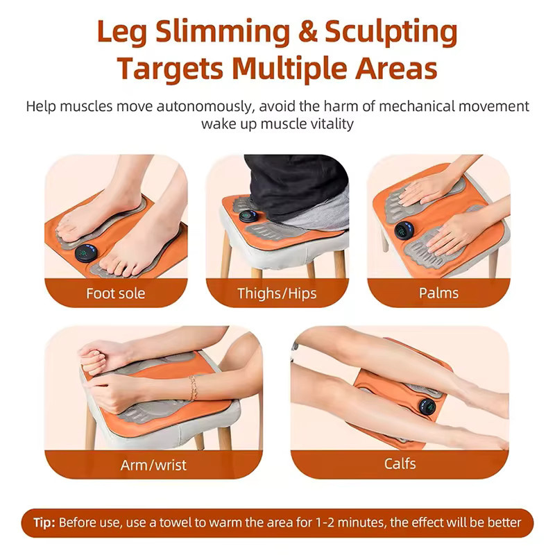 WEILIXUN Fuß- und Beinmassagegerät, Unisex, orange, grau - Bild 4