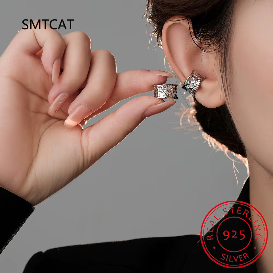 MEEKCAT Ohrclips, 925 Silber, Silber, Unisex - Bild 3