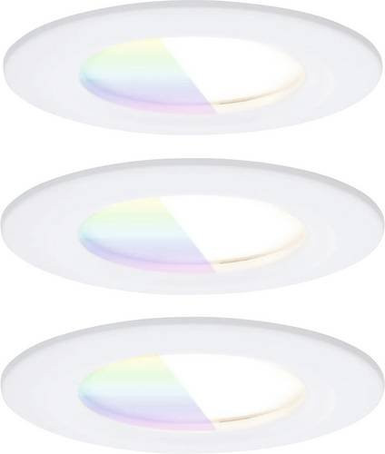 Paulmann 92449 LED-Einbauleuchte in Weiß, dimmbar, RGBW, IP44 für Feuchträume, Aluminium - Bild 1