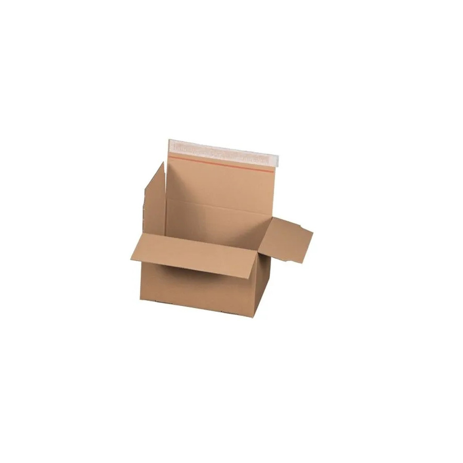 100er Set PROREGAL Automatikbodenkartons aus Wellpappe mit Selbstklebeverschluss und Aufreißfaden, Braun, B: 26,0 cm, T: 20,0 cm, H: 16,0 cm - Bild 2