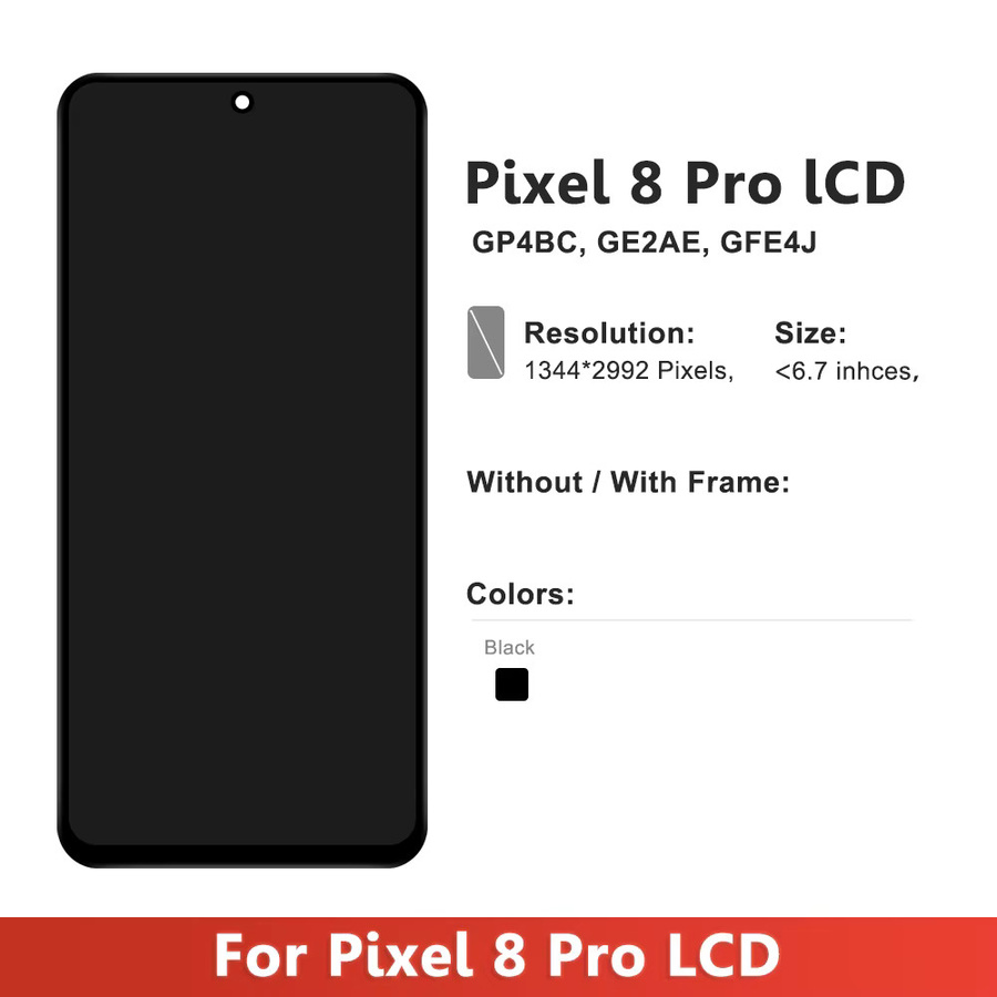 TFT LCD Display mit Touchscreen Digitizer für Google Pixel 8 Pro in Schwarz - Bild 2