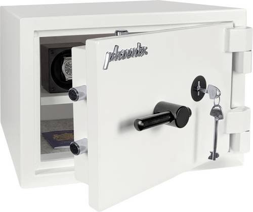 Phoenix Sicherheitstresor Fortress SS1452K mit Doppelbartschlüsselschloss, Sicherheitsstufe S2, signalweiß, B: 41,0 cm, T: 40,5 cm, H: 30,0 cm - Bild 1