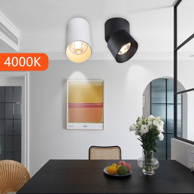 OSABO LED-Strahler in Weiß mit Aluminiumgehäuse, 8W, 220V, verstellbare Strahlrichtung, moderne Zylinder-Wandleuchte und Decken-Downlight - Bild 1