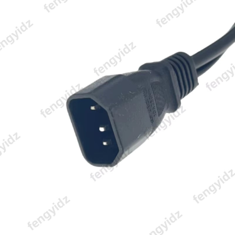 fengyidz Y-Typ Splitter-Adapterkabel IEC 320 C14 auf US Nema 5-15R und C13, Schwarz, 10 A 250 V - Bild 3