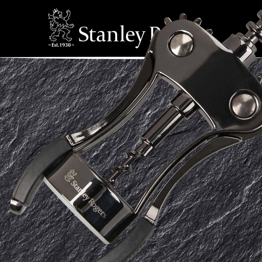 Stanley Rogers Korkenzieher mit Folienmesser aus Zinklegarrie in Silber, Höhe: 19 cm - Bild 2