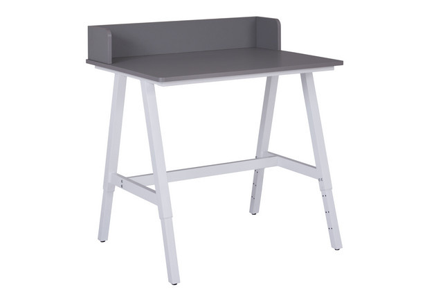 INTER LINK Schreibtisch Emmelie höhenverstellbar in Grau/Weiss mit modernem Design für Kinderzimmer oder Home-Office - Bild 1