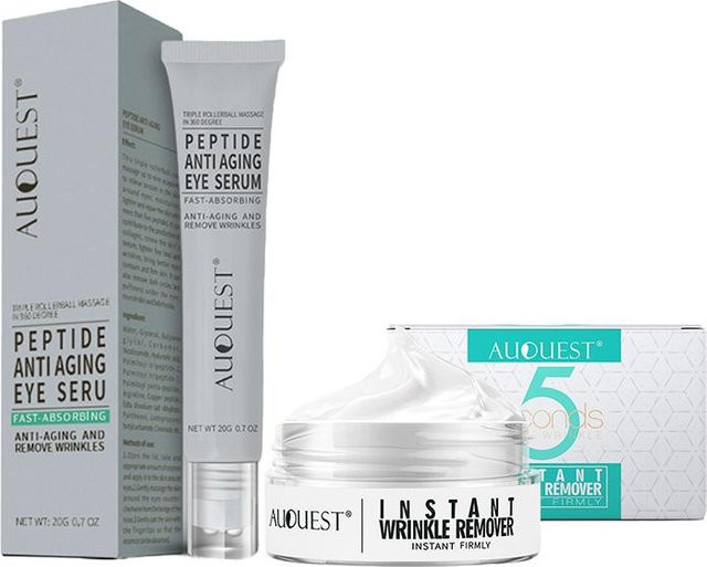 AUQUEST Hautpflege-Set, Gesichts- und Augencreme, Peptide, Hyaluronsäure, Niacinamid, 40 ml, Reife Haut - Bild 1