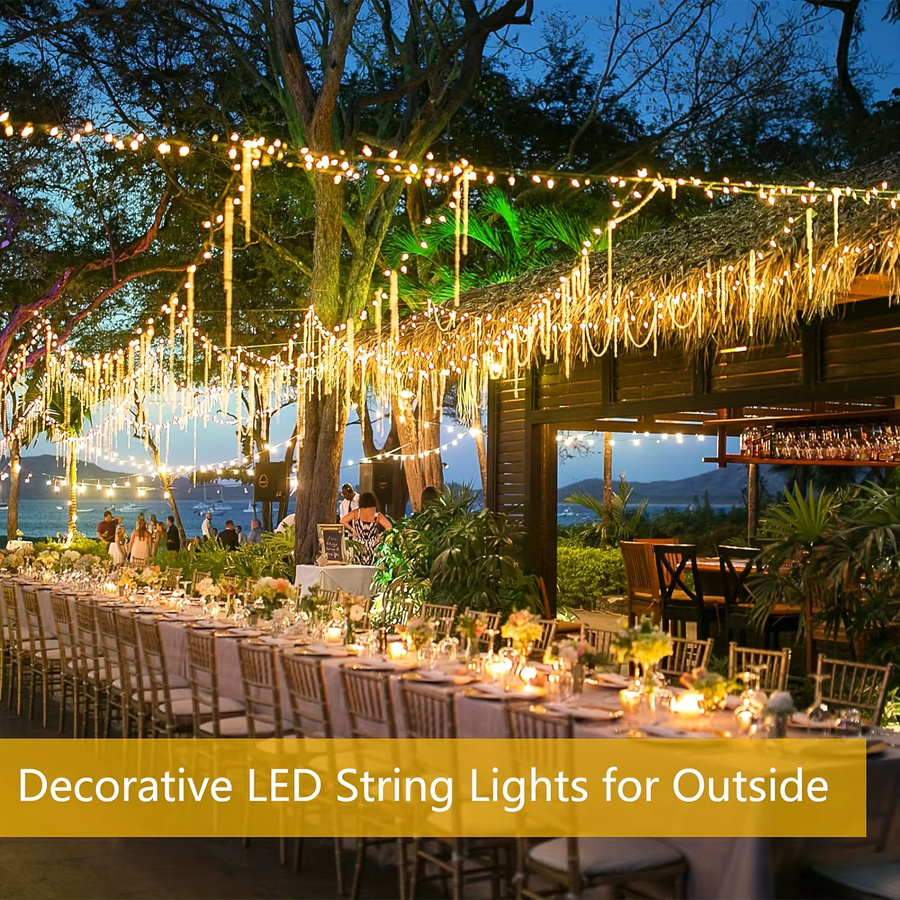 LEDOOR 2er-Pack Solar-Lichterkette mit 600 LED und Kupferdraht, Warmweiß, 64m Länge für Garten, Hof und Dekoration - Bild 6