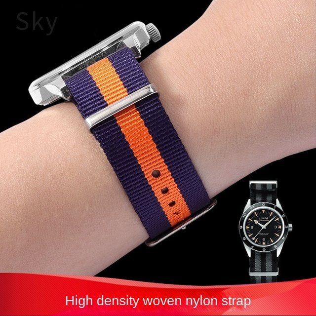 Uhrenarmband Nylon, Edelstahl, Unisex - Bild 1