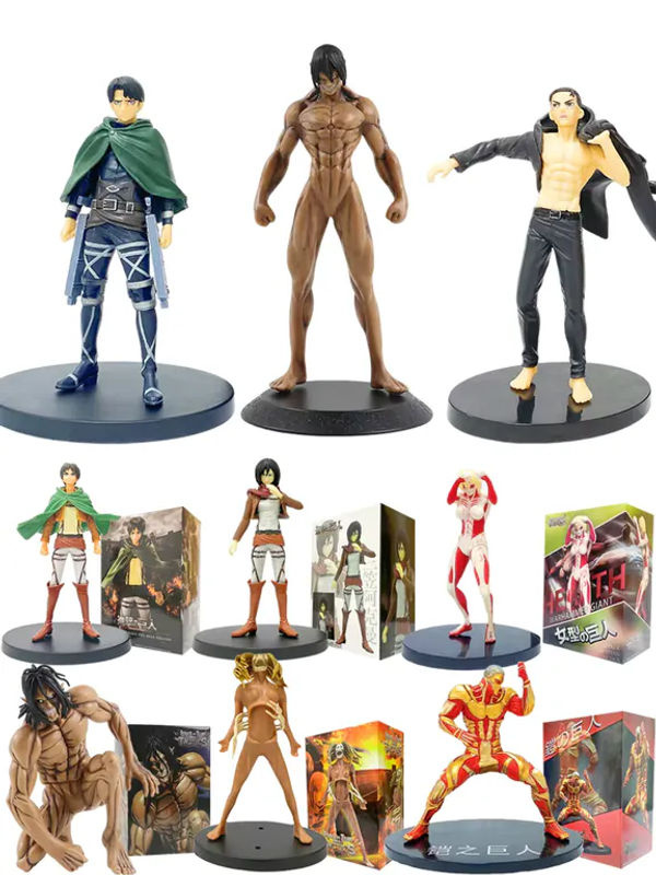 Bandai Attack on Titan Actionfigur Eren Jaeger und Levi Giant Version in Mehrfarbig aus Kunststoff - Bild 5
