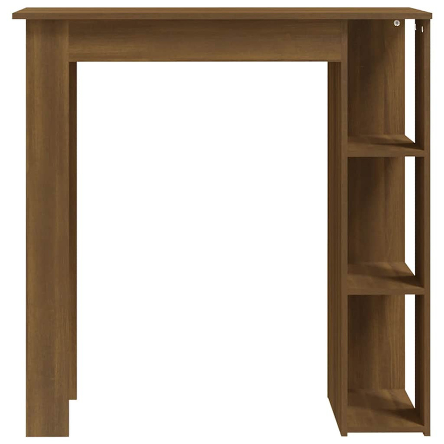 vidaXL Bartisch mit Regal in Braun Eiche, B/T/H: 102 x 50 x 103,5 cm - Bild 4