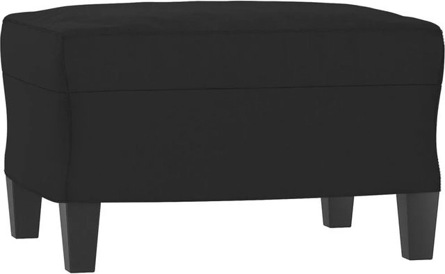 vidaXL Fußhocker Schwarz aus Mikrofasergewebe B/T/H: 60 x 50 x 41 cm - Bild 1
