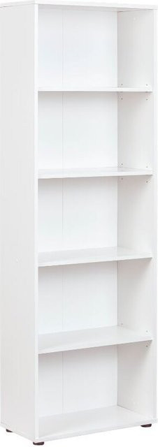 Inter Link Bücherregal Arco in Weiß mit verstellbaren Regalböden B/H/T: 60 x 180 x 30 cm - Bild 1