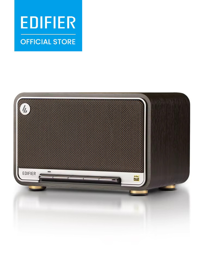 Edifier D32 Retro Tischlautsprecher in Schwarz oder Braun, kabellos mit 60W, Hi-Res Audio, LDAC, AirPlay 2, Bluetooth 5.3 und Dual-Band-WiFi - Bild 1