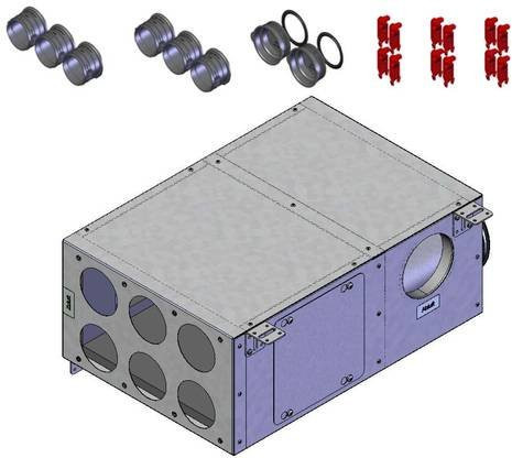 Helios Ventilatoren 3873 Verteiler Connector in Grau - Bild 1