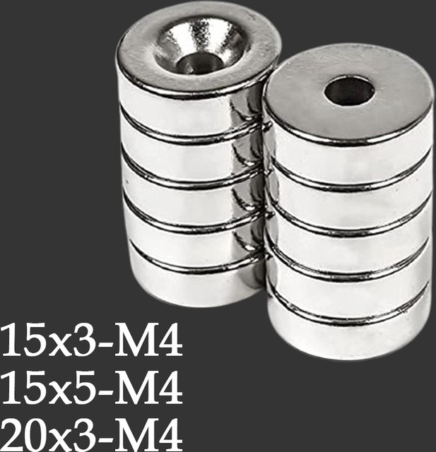 U-POLEMAG Senklochmagnet Set für Wandmontage und DIY-Projekte, verschiedene Größen - Bild 1
