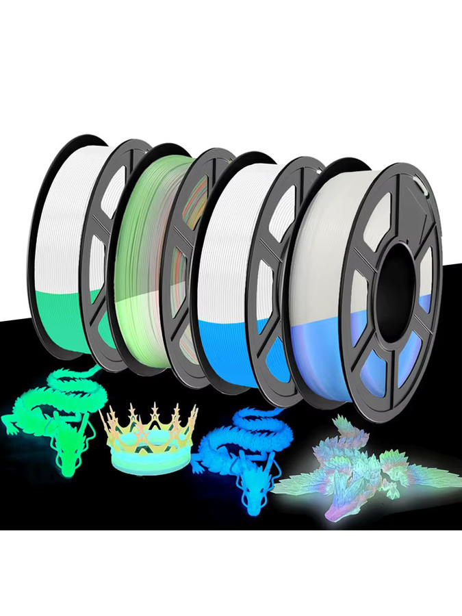 Luminous Rainbow PLA Filament 1,75 mm Multicolour Blau für FDM 3D-Drucker - Bild 3
