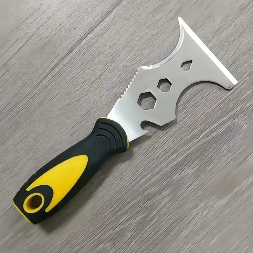 15-in-1 Multifunktions-Spachtel aus Edelstahl in Silber als Farbschaber und Tapetenentferner für Bauwerk und Heimwerkerbedarf - Bild 2