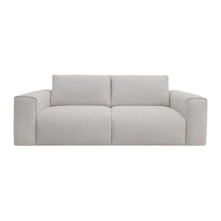 Vente-unique Schlafsofa Poglo Beige mit Polsterung und Schlaffunktion, Breite: 236 cm, Tiefe: 115 cm, Höhe: 80 cm - Bild 2