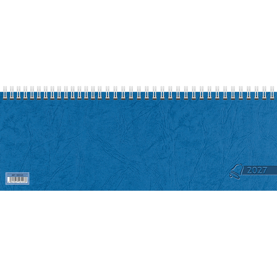 Glocken Querkalender 2027 in Blau und Schwarz mit Wochen-, Monats- und Tagesansicht, B: 29,7 cm, H: 21 cm, T: 0,1 cm - Bild 2