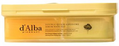 d'Alba Double Quick Liposom Half & Half Pad, 100 Blatt, Gesicht - Bild 1