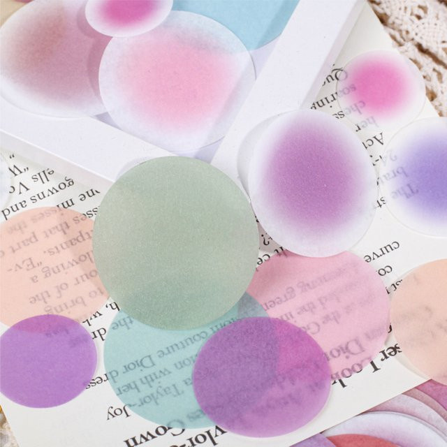 30 Stück selbstklebende runde Punktaufkleber in Regenbogenfarben für DIY, Scrapbooking und Dekoration - Bild 1