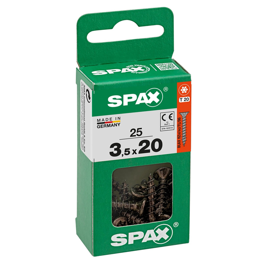 Spax Universalschraube VGW TSP aus Stahl, Schwarz, Durchmesser: 3,5 mm, Länge: 20 mm, 25 Stück - Bild 2