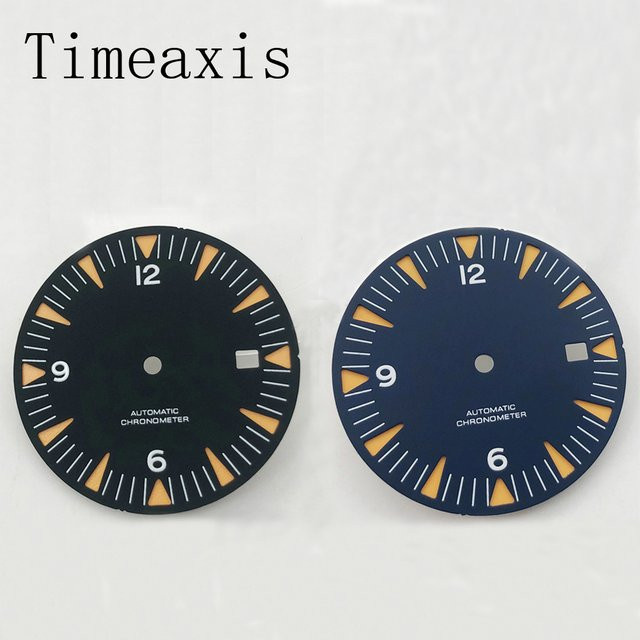 Timeaxis Zifferblatt, 31 mm, Schwarz Blau, Modern - Bild 1