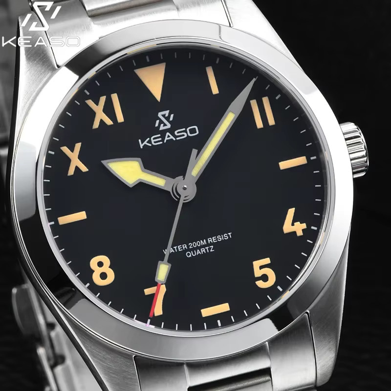 KEASO Taucheruhr, Quarz, Edelstahl, Saphirglas, 20 ATM, Herren - Bild 3