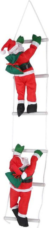 CosyHome Weihnachtsmann Hängeornament aus Textil in Mehrfarbig für Innen und Außen - Bild 1