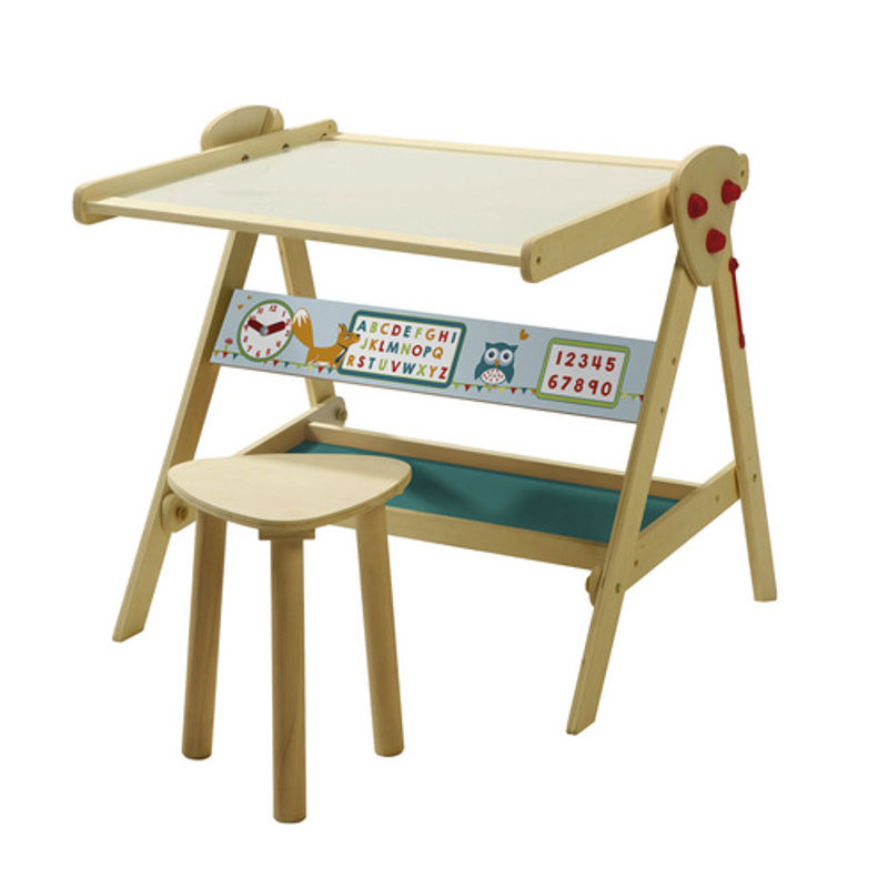 Roba Standtafel mit Hocker Fuchs und Eule für das Kinderzimmer aus Holz in Matt - Bild 4