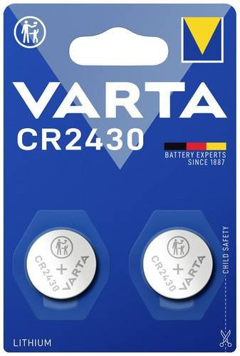 Varta Lithium Coin Knopfzelle CR 2430 3V 290 mAh 2 Stück - Bild 1