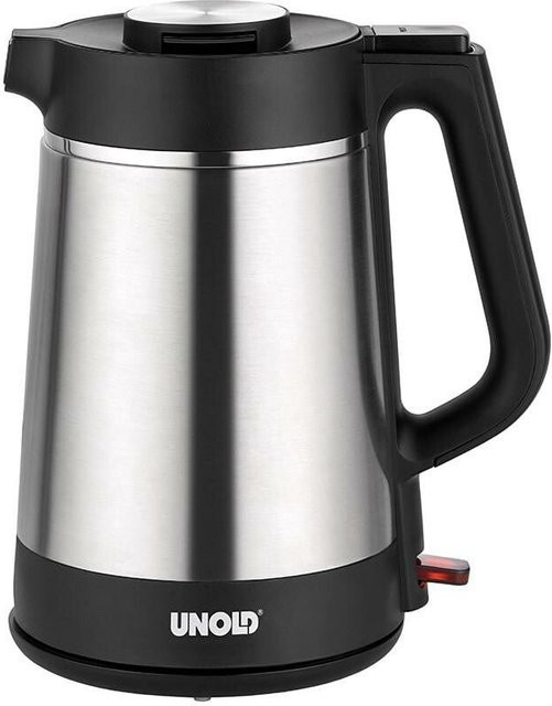 Unold Blitzkocher Thermo Wasserkocher aus Edelstahl in Schwarz und Silber - Bild 1