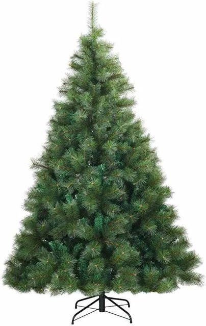 vidaXL Künstlicher Weihnachtsbaum Grün, 210 cm Höhe, Klappbar aus PVC und Stahl - Bild 1