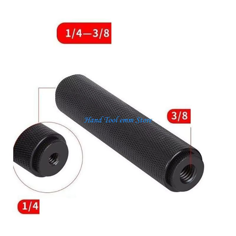 H37F Verlängerungsstab für Stative in Schwarz mit 1/4-Zoll-Buchse auf 1/4-Zoll-3/8-Zoll-Buchse - Bild 2