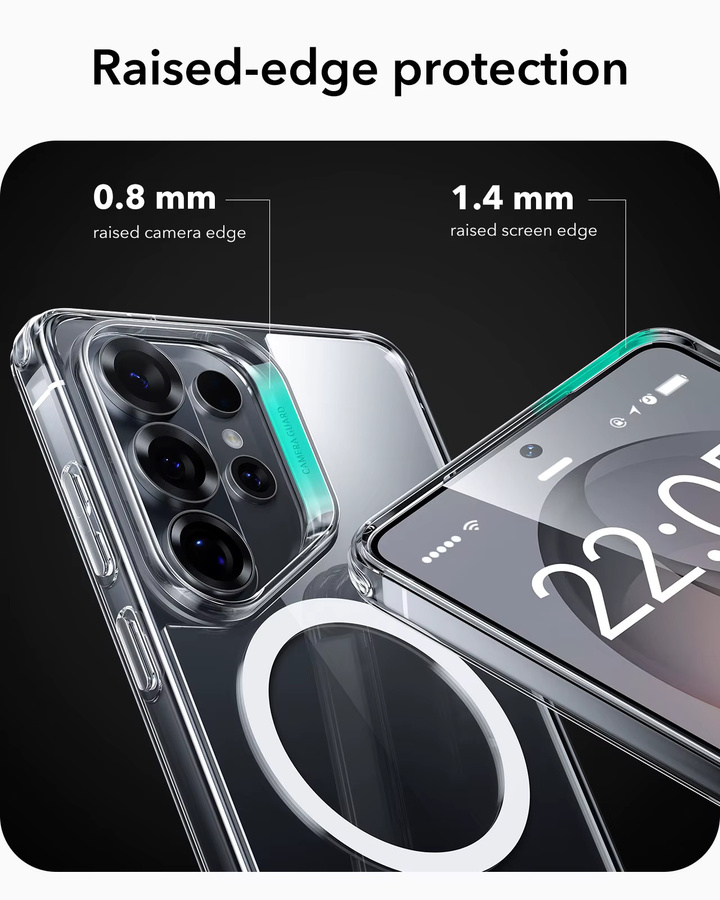 ESR Militärschutz-Handyhülle Classic Series für Samsung Galaxy S26 Ultra kompatibel mit MagSafe in Schwarz oder Transparent - Bild 4