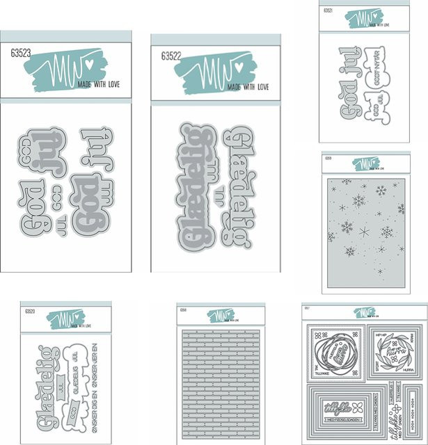 Metallstanzformen mit handgeschriebenen Schriftarten in Silber für DIY Scrapbooking und Grußkarten - Bild 1