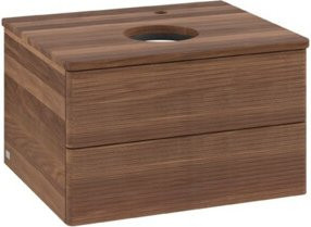V&B Waschtischunterschrank Antao mit Frontstruktur in Weiß, B/T/H: 60 x 36 x 50 cm - Bild 1