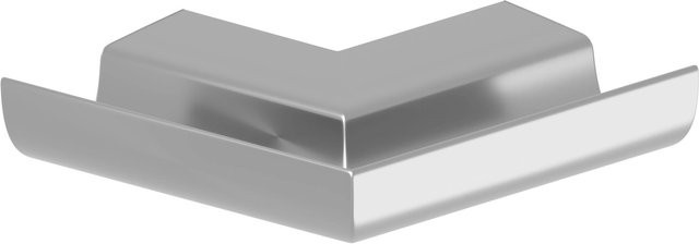 Sarei Piccolo Halbrundrinnenwinkel Außeneck 90 Grad aus Aluminium in Natur Silber - Bild 1