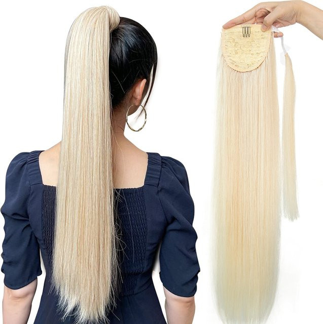 MRSHAIR Echthaarverlängerungen High Ponytail, Blond, Unisex - Bild 1