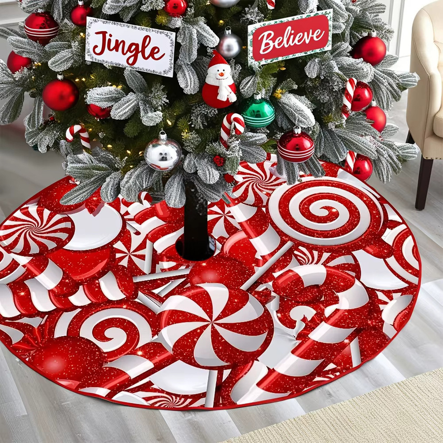 VIKAMA Zuckerrohr-Baumrock in Rot als dekorative Tischdekoration für Weihnachten und Valentinstag - Bild 1