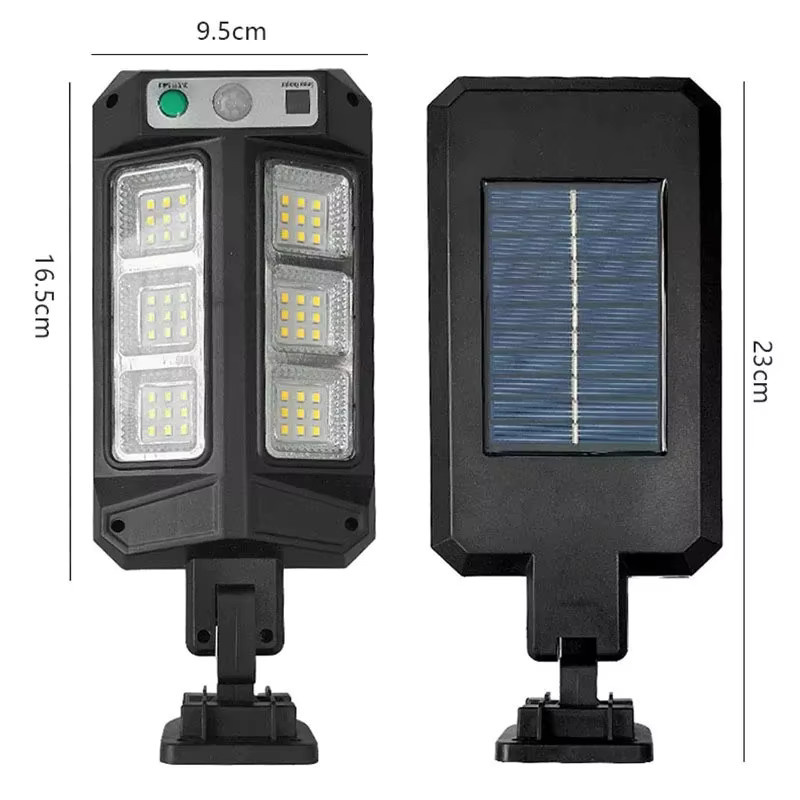 XIWANGFIRE Solarleuchte für den Außenbereich mit 2000LM, Bewegungsmelder und Fernbedienung, wasserdichte Solarlampe in Schwarz - Bild 5