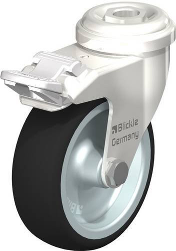 Blickle Lenkrolle LRXA-PATH 75G-FI mit Feststeller, Edelstahl, Silber/Grau, Rad-Durchmesser: 75 mm, Tragfähigkeit: 75 kg - Bild 1