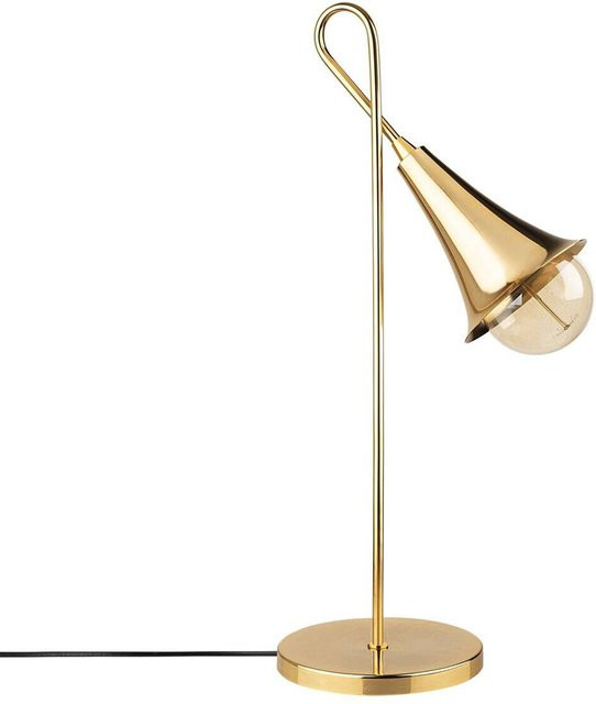 Opviq Tischleuchte in Gold aus Metall mit E27 Fassung, B/H/T: 30 x 57 x 18 cm - Bild 1